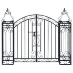 ZNTS Ornamental Garden Gate Wrought Iron 122x20.5x100 cm 49419
