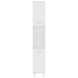 ZNTS Bathroom Cabinet White 30x30x179 cm Engineered Wood 802624