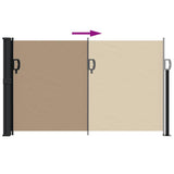 Retractable Side Awning Taupe 120x600 cm 4004499