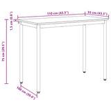 Dining Tables 110 x 100 x 75 cm METAL 892634