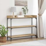 Console Table with Shelf Artisan oak 100 x 30 x 80 cm 863568