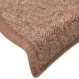 Carpet Stair Treads 15 pcs Brown 56x17x3 cm 322366