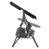 Garden Swing Bench with Canipy Black 41421