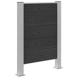 Garbage Bin Fence Grey 85 x 12 x 115 cm Aluminium and WPC 42039180