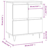 ZNTS Sideboard Smoked Oak 60x35x70 cm Engineered Wood 831217