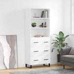 Highboard White 69.5x34x180 cm Engineered Wood 3189405