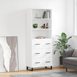 Highboard White 69.5x34x180 cm Engineered Wood 3189405
