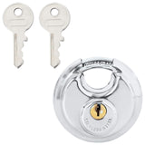 Discus Locks with Keys 12 pcs Silver 6 x 2.3 x 6 cm 42020746