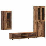 TV Cabinet Set with Shelf FLORIN 3 pcs Old Wood Engineered Wood 3397972