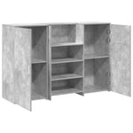 Reception Desk Concrete Grey 155x50x103.5 cm Engineered Wood 3324199