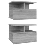 Floating Nightstand 2 pcs Grey Sonoma 40x31x27 cm Engineered Wood 815315