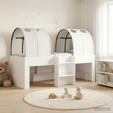 Bed with Tunnel 3 pcs White Engineered Wood 3423551