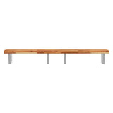 Basin Shelf Wall Mounted Steel and Solid Wood Acacia 3302750