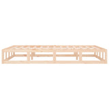 Bed Frame Natural Wood Solid Pine Wood, Plywood Double Durable 820841