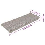 Stair Mat Set of 15 Silver 326883