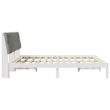 Bed Frame with Upholstered Headboard White 180 x 200 cm 3394387