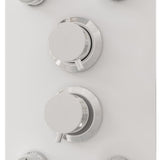 Shower Panel Unit Glass 25x47.5x130 cm White 151419