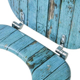 ZNTS Toilet Seats with Lids 2 pcs MDF Old Wood 275913