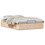 Ottoman Bed Frame with Storage Natural 140 x 200 cm 3418750