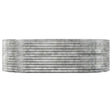 Garden Raised Bed Silver 212x140x68 cm Galvanised Steel 319097