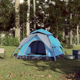 ZNTS Camping Tent Dome 4-Person Blue Quick Release 4004182