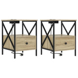 Bedside Cabinet 2 pcs Sonoma Oak 41.5 x 40.5 x 55 cm 859553