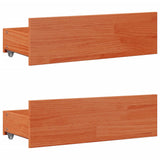 Bed Frame without Mattress with Drawers Wax Brown 135x190 cm Double Solid Wood Pine 3308821