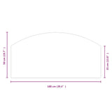 Fireplace Glass Plate Transparent 100 x 50 cm Glass 353882
