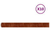 Lawn Edgings 10 pcs 10x103 cm Flexible Corten steel 821890