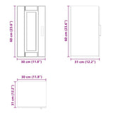 Kitchen Wall Cabinet Porto Black Engineered Wood 854018