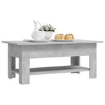 ZNTS Coffee Table Concrete Grey 102x55x42 cm Engineered Wood 810257