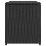 Garden Storage Box Black 120x50x60 cm Poly Rattan 42498