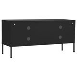 Tv Cabinet Black Steel 105 x 35 x 50 cm Levelers TV Cabinet 336241
