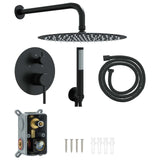 Concealed Shower System Black Stainless Steel 201 42028992