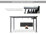 3 x 3 m Aluminum Gazebo, with Retractable Roof - Grey T3398P328479
