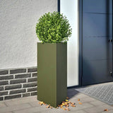 Garden Planter Olive Green Triangular 40x34.5x75 cm Steel 851163