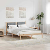Bed Frame with Upholstered Headboard Light Grey 140 x 200 cm 878254