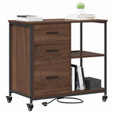Cabinet with Charging Station Brown Oak 76 x 41 x 72 cm 859839