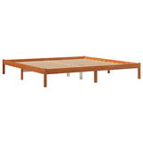 Bed Frame without Mattress Wax Brown 180x200 cm Super King Solid Wood Pine 844866