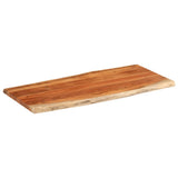 Table Top 140x60x2.5 cm Rectangular Solid Wood Acacia Live Edge 370625