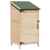 Garden Shed with Roof Natural 59 x 56 x 113.5 cm Solid Fir Wood 42033436