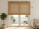 Roller Blind Natural and Brown 130 x 220 cm Bamboo 42039765