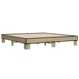 Bed Frame without Mattress Sonoma Oak 200x200 cm 3280218