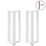 Console Table Legs T-Shaped 2 pcs White 38x25x cm Steel 4013045