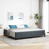 Box Spring Bed with Mattress Dark Grey 200 x 210 cm Fabric 3398762