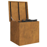Outdoor Storage Box Rusty 55 x 50.5 x 50 cm Steel 874580