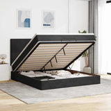Ottoman Bed with Mattresses Black 180x200cm Velvet 3313417