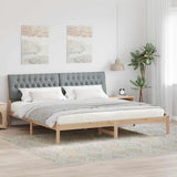 Bed Frame with Upholstered Headboard Brown 200 x 200 cm 3394378