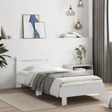 Bed Frame without Mattress with Headboard White 90x200 cm 838533