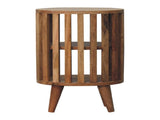 Solid Wood Ariella Double Shelf Oak-ish Bedside, Brown B2743P403466